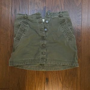 Abercrombie Army Green Button Up Skirt